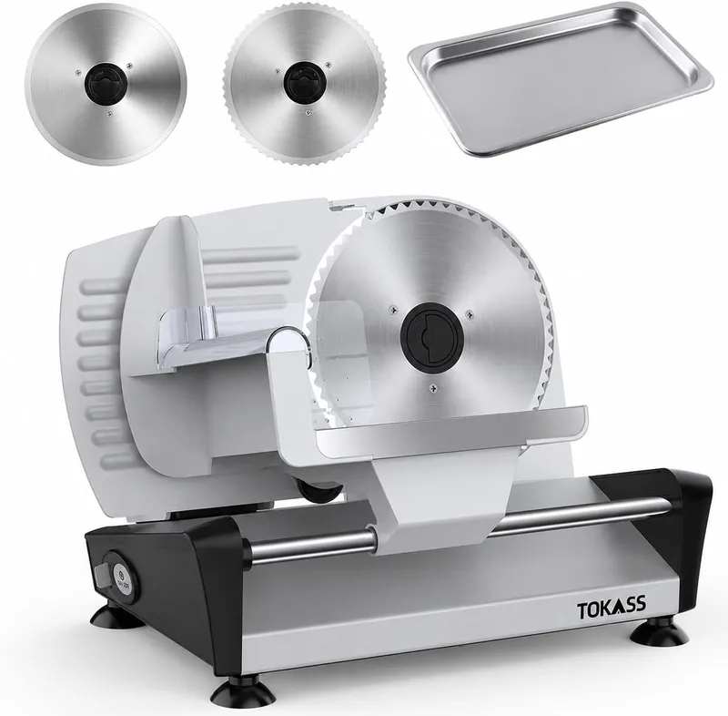 TOKASS Meat Slicer Machine 200W Electric Food Slicer